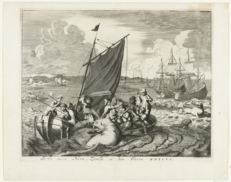 Tthe voyage to Novaya Zemlya in 1596 from Jan Luyken