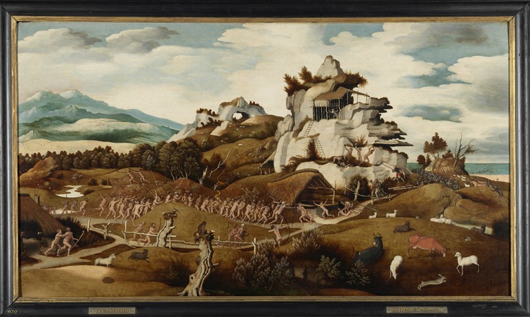 Landscape with an Episode from the Conquest of America from Jan Mostaert