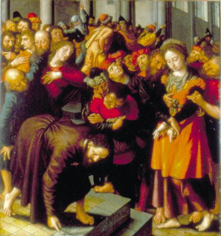 Christ and Woman taken in adultery from Jan Sanders van Hemessen