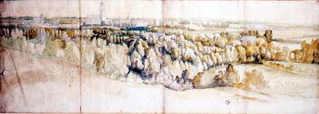 View of Arnhem from the east (pencil and w/c) from Jan Siberechts