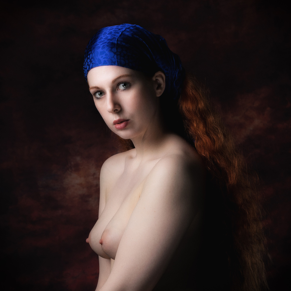 the girl with the blue kerchief from Jan Slotboom