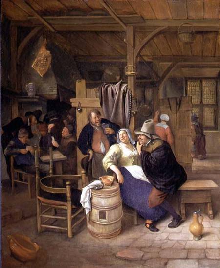 A Tavern Interior with Card Players from Jan Havickszoon Steen