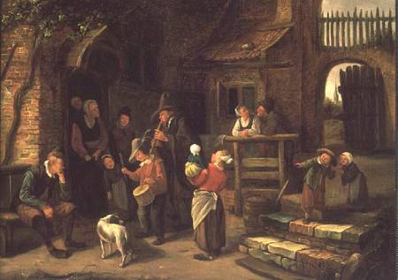 The Wandering Musicians (panel) from Jan Havickszoon Steen