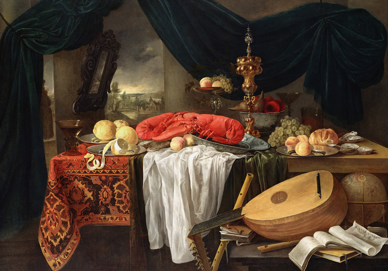 Still Life with a Lobster, Lemons and a Lute from Jan van den Hecke