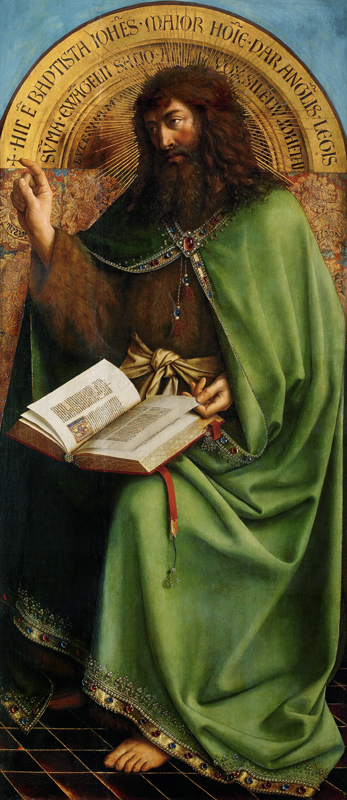 John the Baptist, detail from the Ghent Altarpiece from Jan van Eyck