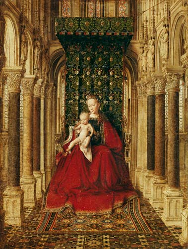 Madonna with child. Middle panel of a Flügelaltärchens. from Jan van Eyck