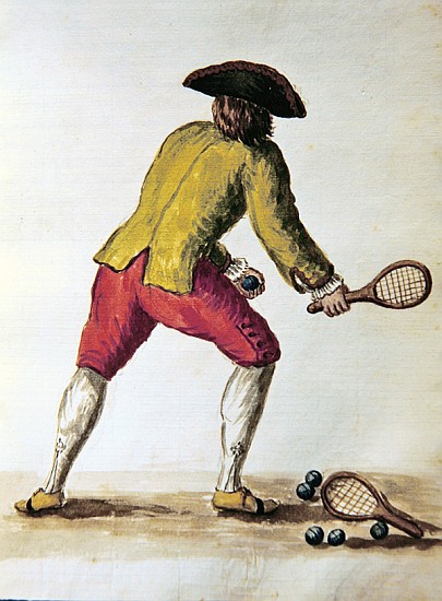 Nobleman playing racquets from Jan van Grevenbroeck