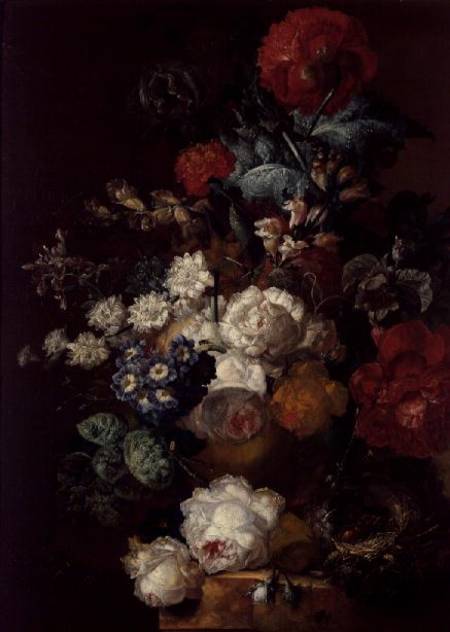 Still Life with Flowers and a Bird's Nest from Jan van Os