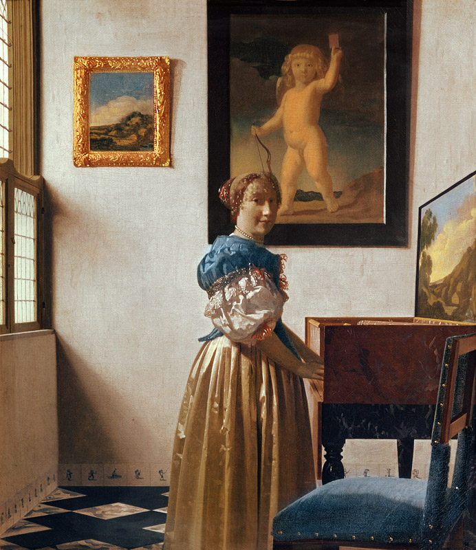 Lady standing at the Virginal, c.1672-73 from Johannes Vermeer