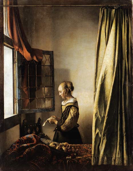 Girl Reading a Letter at an Open Window from Johannes Vermeer