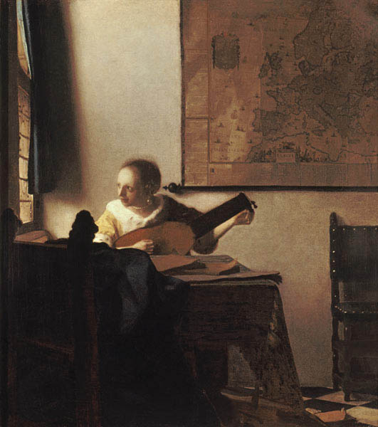 Woman with a Lute from Johannes Vermeer