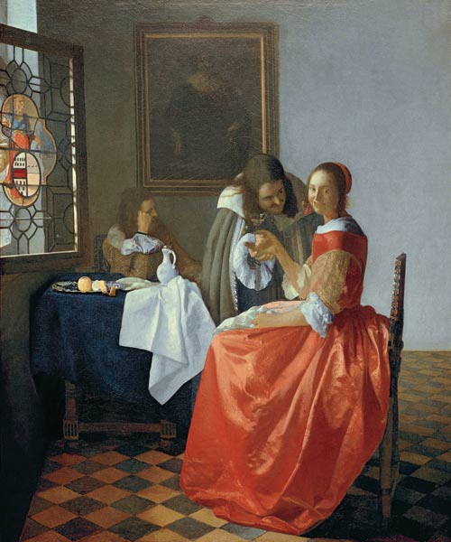 The Girl with the Wineglass from Johannes Vermeer