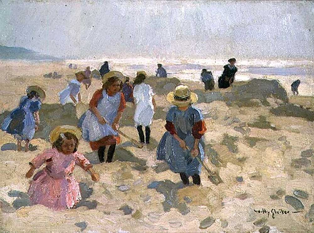 Children playing on the beach from Jan Willem Sluiter
