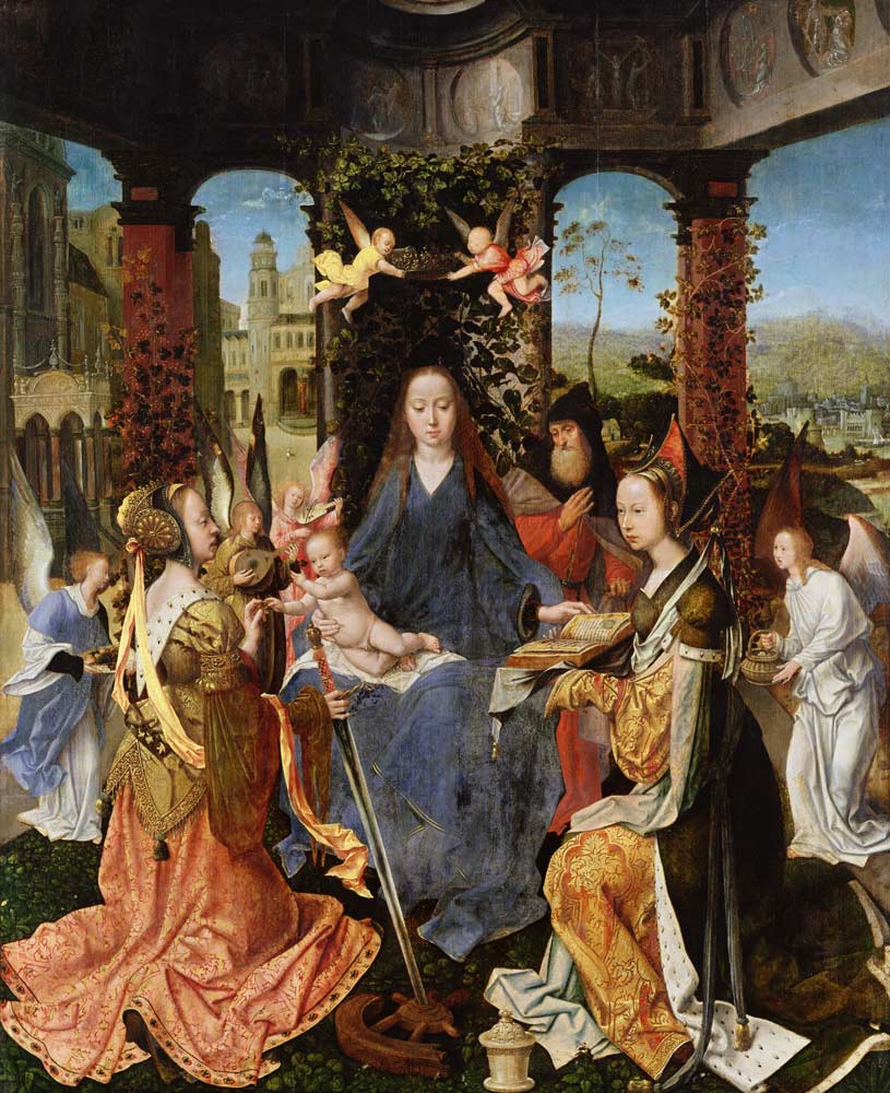 Madonna and Child with Mary Magdalene and St. Catherine from Jan (Mabuse) Gossaert