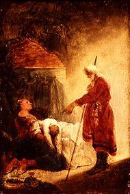 The prophet Elisäus wakes the son of the Sunamitin from Januarius Zick