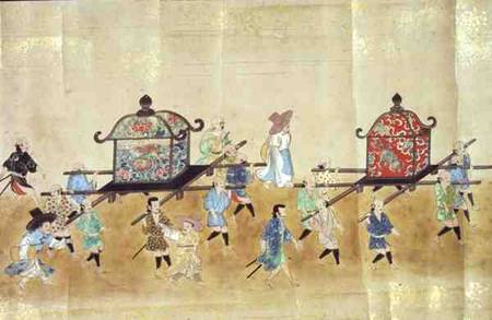 Part of the Sixth Korean Embassy to Japan at the time of Tokugawa Ietsuna's succession in 1651 possi from Japanese School