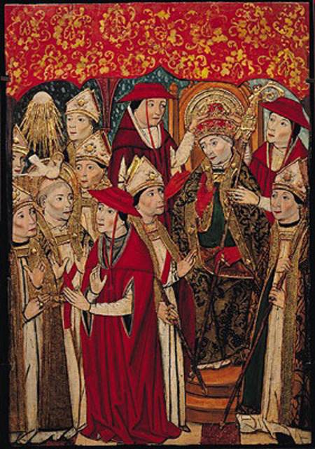 Election of Fabian (d.c.250) to the papacy from Jaume Huguet