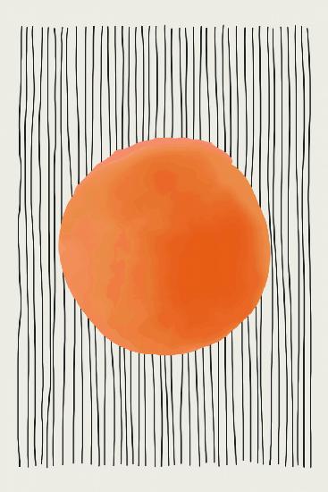 jay stanley: Orange Watercolor Shapes Series No. 1