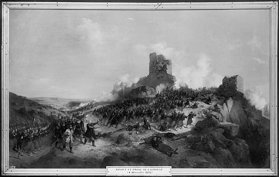 Taking of Laghouat General Pelissier (1794-1864) on the 4th December 1852 from Jean Adolphe Beauce