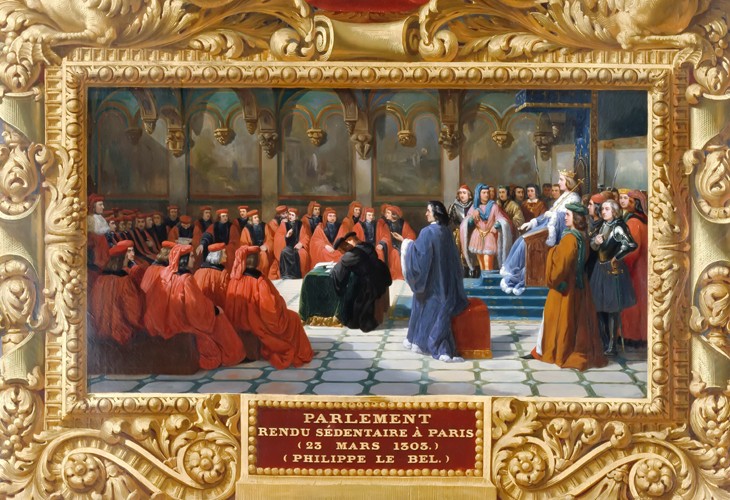 Philip IV the Fair establishes the Parliament in Paris in 1303 from Jean Alaux