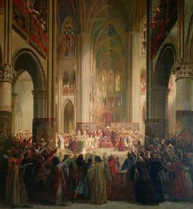 Estates General of Paris Meeting in Notre-Dame after the Death of Charles IV (1295-1328), 1st Februa