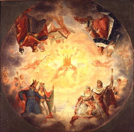 Glory of St. Genevieve, study for the cupola of the Pantheon from Jean-Antoine Gros