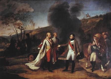 Meeting between Napoleon I (1769-1821) and Francis I (1768-1835) after the Battle of Austerlitz from Jean-Antoine Gros
