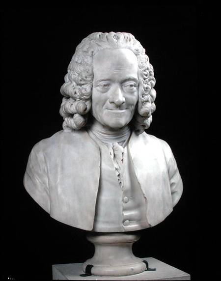 Bust of Francois Marie Arouet de Voltaire (1694-) from Jean-Antoine Houdon
