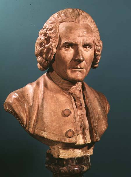 Bust of Jean-Jacques Rousseau (1712-78) from Jean-Antoine Houdon