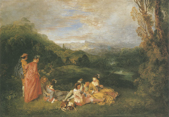 the quiet love from Jean-Antoine Watteau