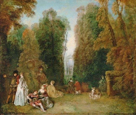 the perspective from Jean-Antoine Watteau