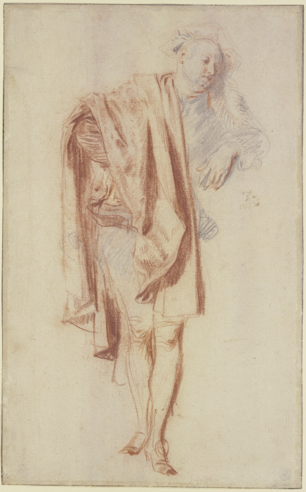 Standing Male Figure (Nicolas Vleughels?) from Jean-Antoine Watteau