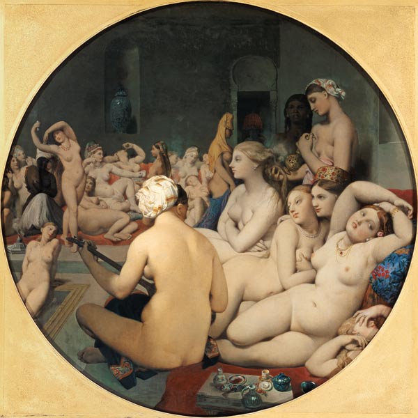 The Turkish bath from Jean Auguste Dominique Ingres