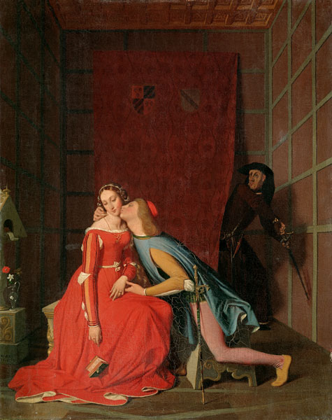 Paolo and Francesca da Rimini from Jean Auguste Dominique Ingres