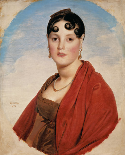 Portrait of the madam Aymon (Laly barks Zélie) from Jean Auguste Dominique Ingres