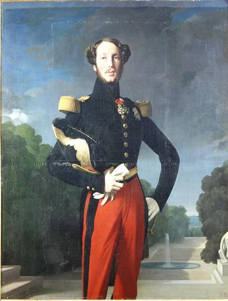 Ferdinand-Philippe (1810-42) Duke of Orleans in the Park at Saint-Cloud from Jean Auguste Dominique Ingres