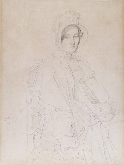 Portrait of Marie Marcoz, later Vicomtesse de Senonnes de Senonnes from Jean Auguste Dominique Ingres
