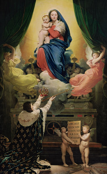 The Vow of Louis XIII (1601-43) 1824 from Jean Auguste Dominique Ingres