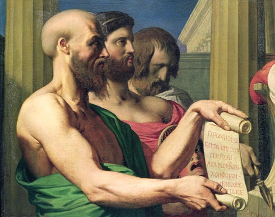 The Greek Tragedians, study for ''The Apotheosis of Homer'' from Jean Auguste Dominique Ingres