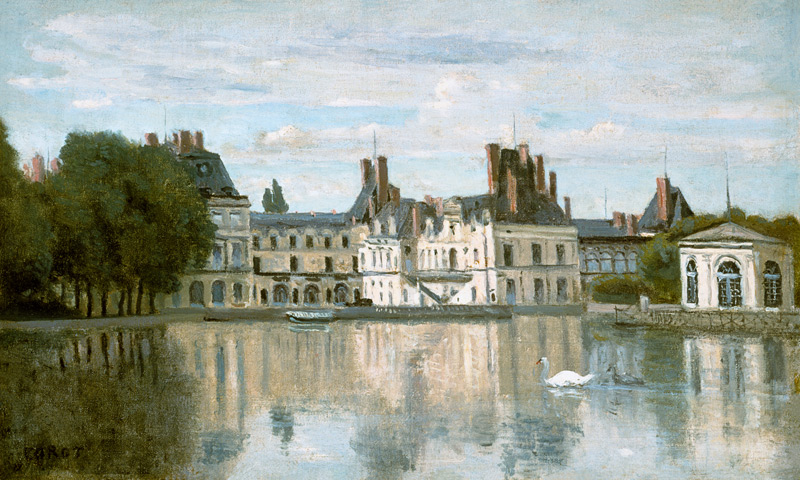 Look to the castle Fontainebleau. from Jean-Baptiste-Camille Corot