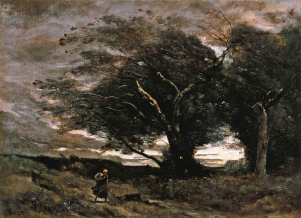 Gust of Wind from Jean-Baptiste-Camille Corot
