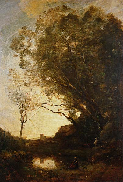 The Evening from Jean-Baptiste-Camille Corot