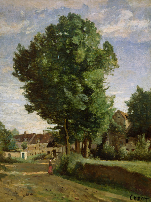 Outskirts of a village near Beauvais from Jean-Baptiste-Camille Corot