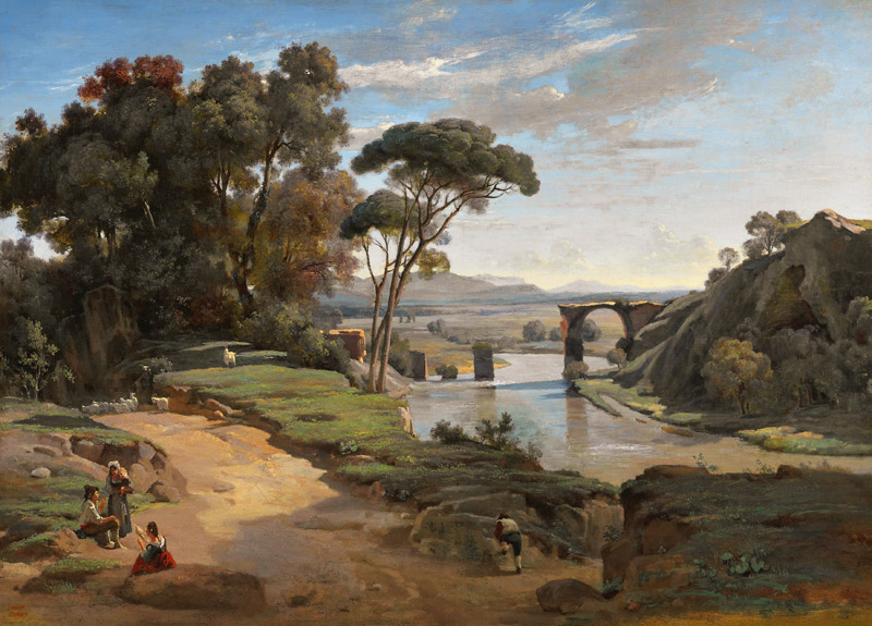 The Bridge at Narni, c.1826-27 from Jean-Baptiste-Camille Corot