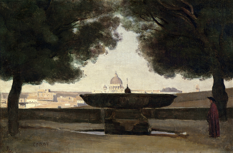 The Fountain of the French Academy in Rome from Jean-Baptiste-Camille Corot