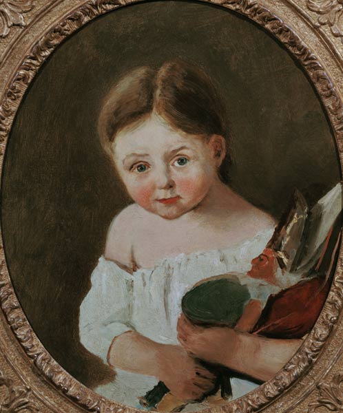The Youngest Daughter of M. Edouard Delalain from Jean-Baptiste-Camille Corot