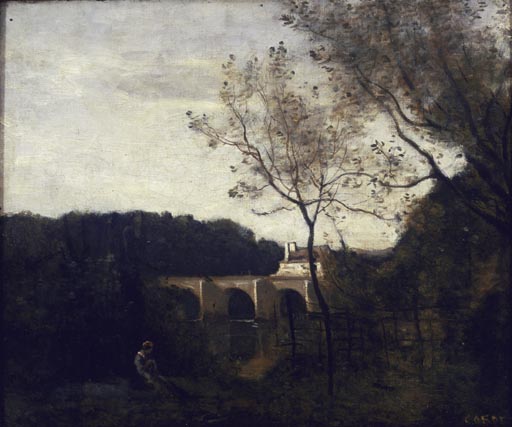 Die alte Bruecke zu Mantes from Jean-Baptiste-Camille Corot