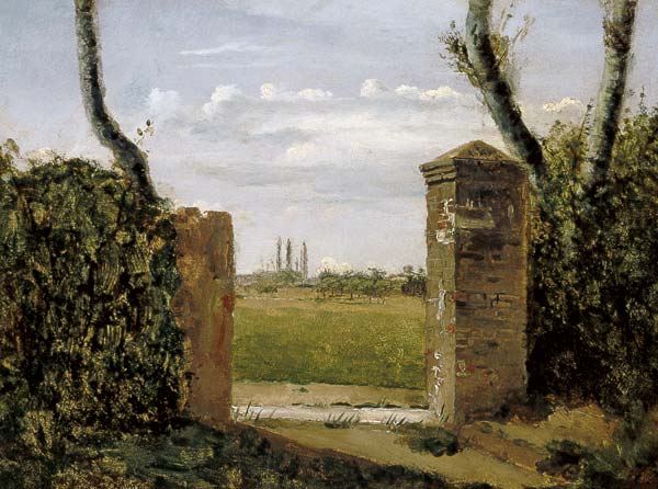 C.Corot / Gate to a Farm / Paint./ C19 from Jean-Baptiste-Camille Corot
