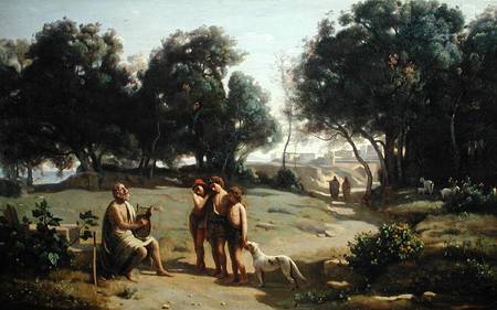 Homer and the Shepherds in a Landscape from Jean-Baptiste-Camille Corot