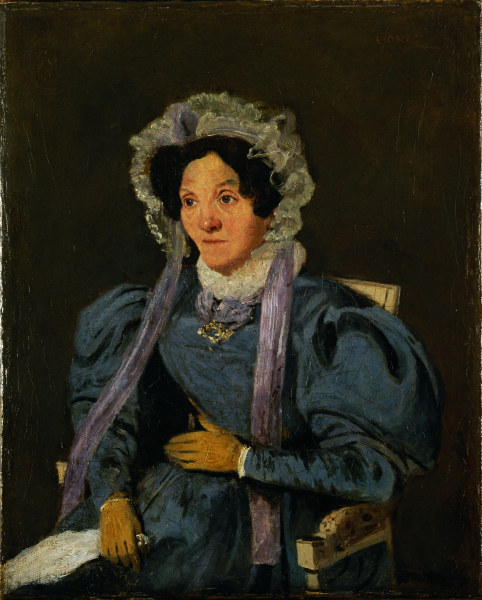 Madame Corot,mother of the painter.Aroun from Jean-Baptiste-Camille Corot